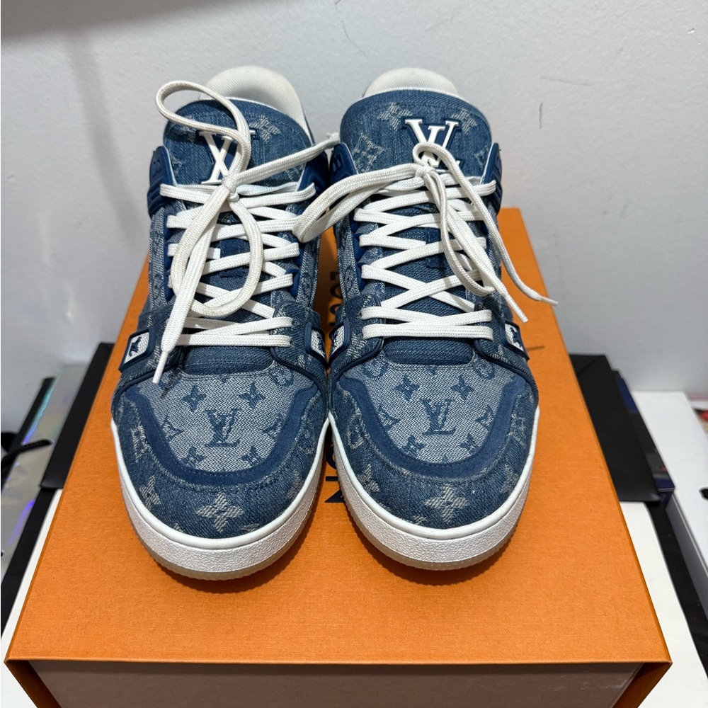 Louis Vuitton Denim Trainer Sneakers Size 9LV (10.5 US)